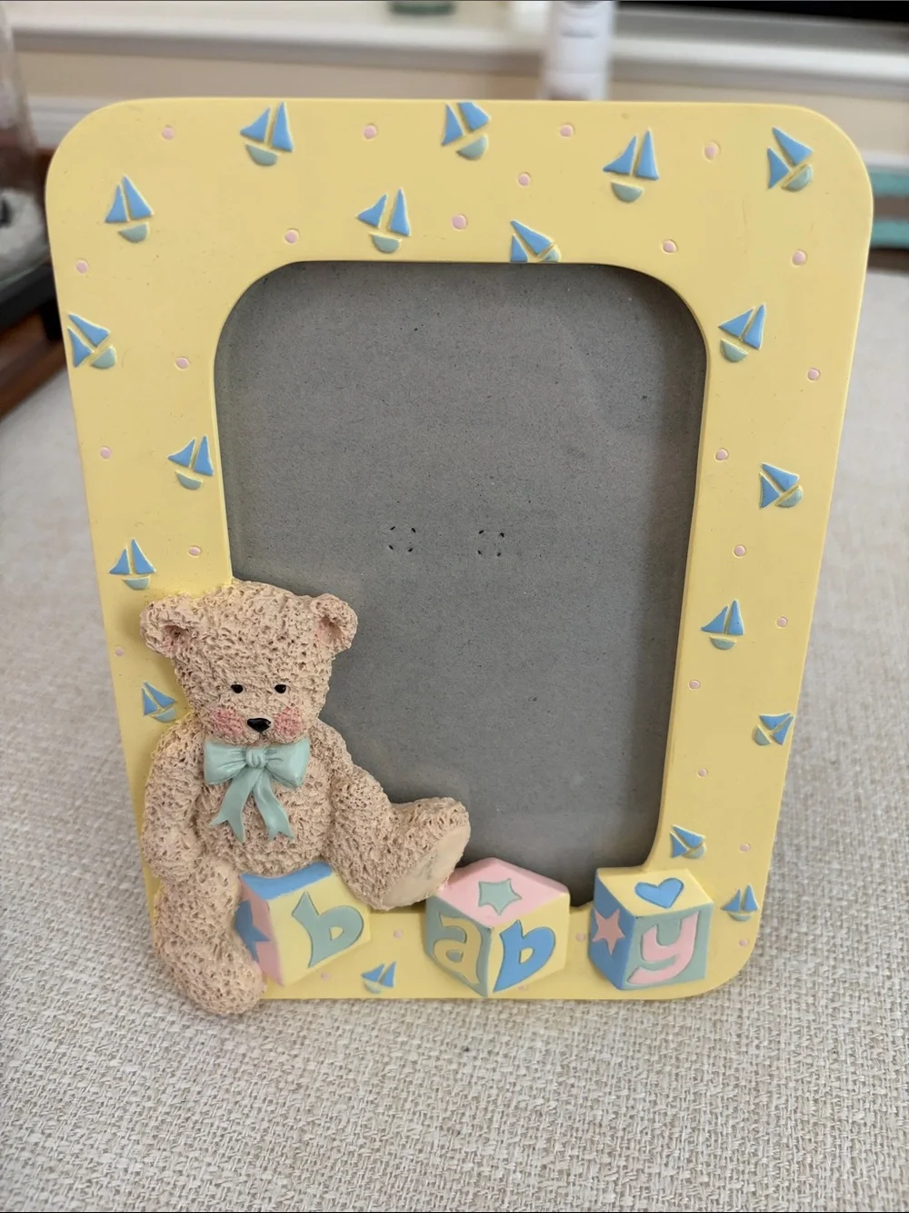 Baby Yellow Teddy Picture Frame for Kids